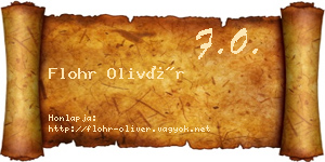 Flohr Olivér névjegykártya